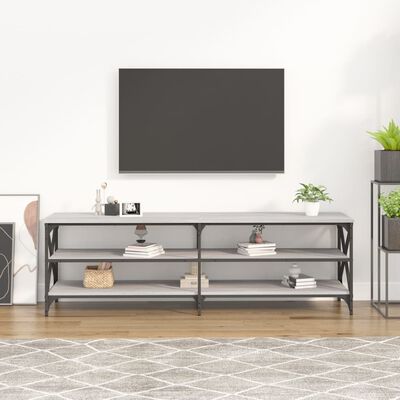 vidaXL Tv-meubel 160x40x50 cm bewerkt hout grijs sonoma eikenkleurig