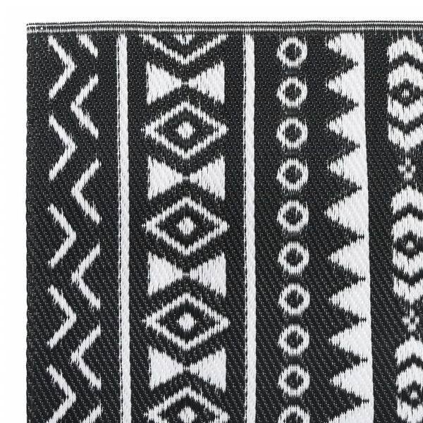 vidaXL Buitenkleed ARAKIL 80x250 cm polypropeen zwart