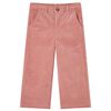vidaXL Kinderbroek 104 ribfluweel oudroze