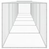 vidaXL Kippenhok met dak 603x98x90 cm gegalvaniseerd staal lichtgrijs