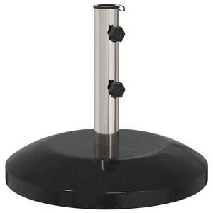 vidaXL Parasolvoet voor 40-50 mm paal 26.75 kg Zwart Graniet en RVS