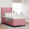 vidaXL Boxspringbed met matras met hoofdeinde Roze 90 x 200 cm Fluweel