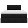 vidaXL Ottoman bed met matras en LED's 120x200cm fluweel zwart