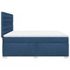 vidaXL Boxspring met matras stof blauw 200x200 cm