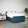 vidaXL Boxspring met matras fluweel blauw 160x200 cm