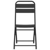vidaXL Tuin Opvouwbare Stoel 2 pcs Antraciet 55 x 56.5 x 91cm Staal