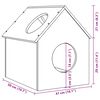 vidaXL Kattenhuis 41x50x50 cm massief grenenhout wit