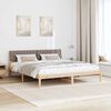 vidaXL Bedframe Bruin en taupe 180 x 200 cm Massief grenenhout