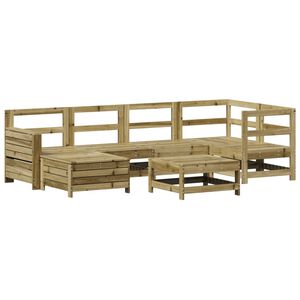vidaXL 7-delige Loungeset ge&iuml;mpregneerd grenenhout