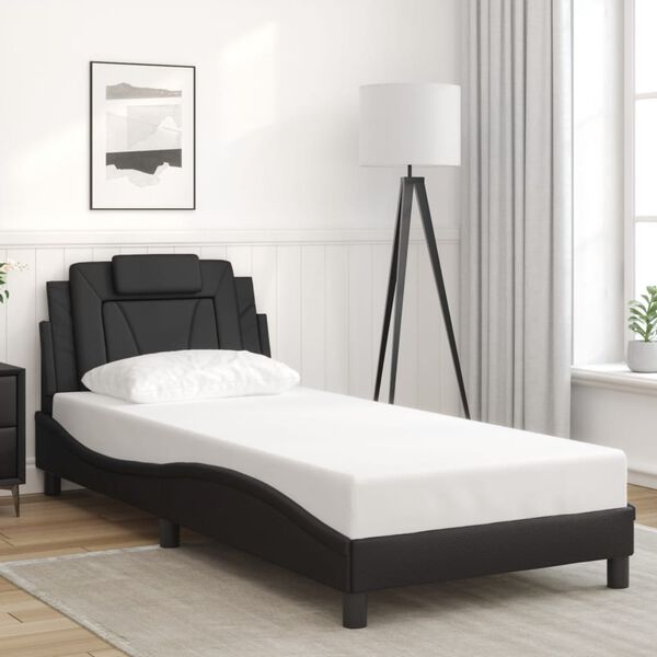 vidaXL Bedframe "Viana" met LED zonder matras zwart 90x200 cm