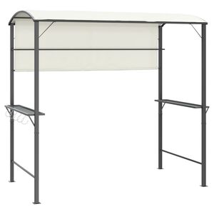 vidaXL Prieel met dak 220x110x200 cm cr&egrave;mekleurig