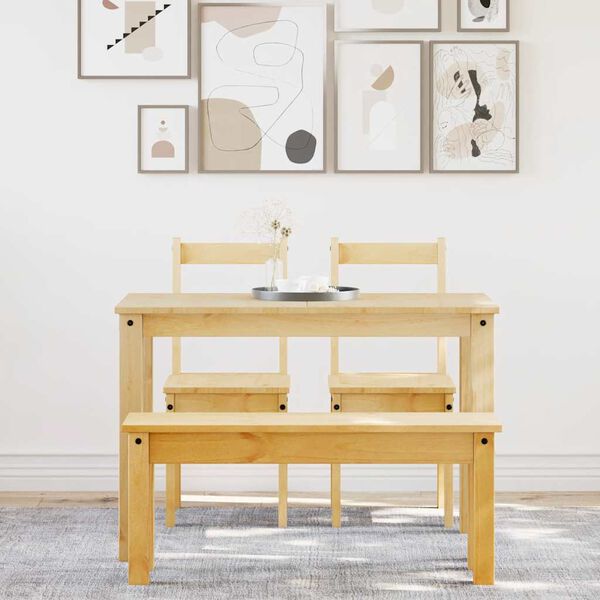 vidaXL 4-delige Eethoek Panama massief grenenhout