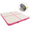 vidaXL Gymnastiekmat met pomp opblaasbaar 200x200x20 cm PVC roze