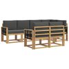 vidaXL Buiten bankenset 7 pcs Wit en antracietkleurig Polyester