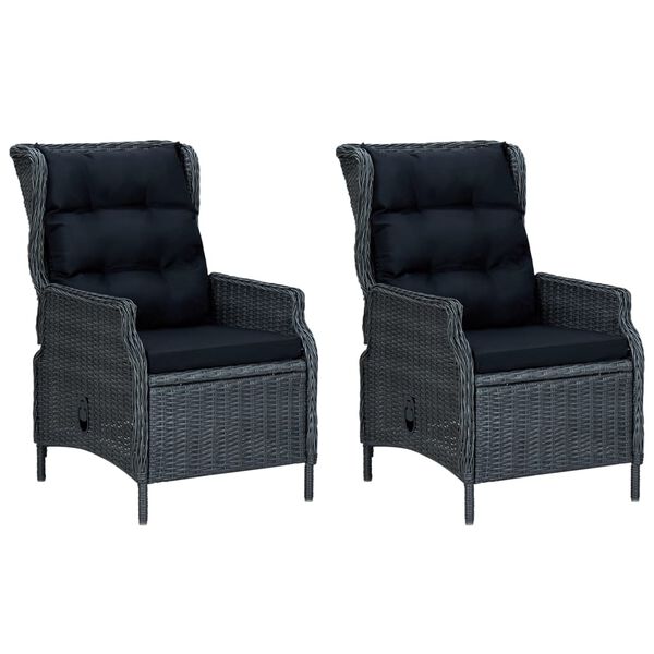 vidaXL 7-delige Tuinset donkergrijs