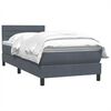 vidaXL Boxspring met matras fluweel donkergrijs 80x210 cm