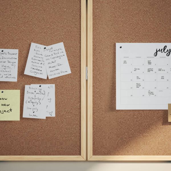 vidaXL Bulletinbord Bruin 80 x 80 x 1.4 cm Massief grenenhout