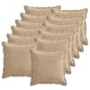 vidaXL Kussensloop 12 st HOUTEN Taupe 45 x 45 cm Chenille Stof