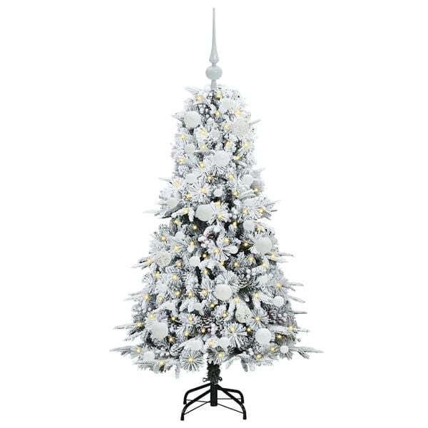vidaXL Kunstmatige Inklapbare Kerstboom Wit 120 cm PE en PVC