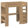 vidaXL Loft Bedframe met Bureau Artisan Eiken 90 x 200 cm Bewerkt hout
