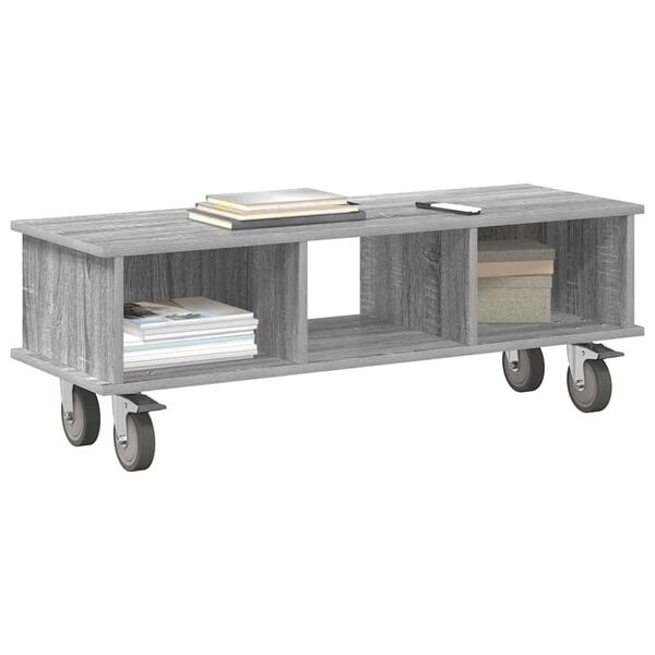 vidaXL TV-standaard Grijs Sonoma 100 x 35 x 35 cm Bewerkt hout
