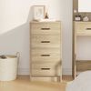 vidaXL Dressoir met lade Sonoma eiken 40 x 41 x 75 cm Bewerkt hout