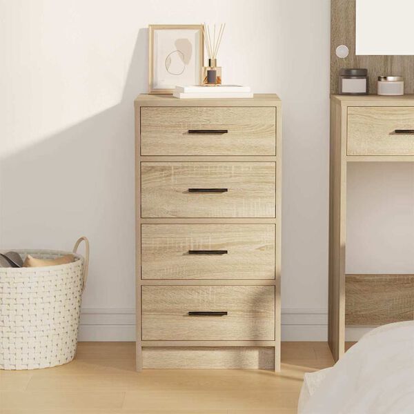 vidaXL Dressoir met lade Sonoma eiken 40 x 41 x 75 cm Bewerkt hout