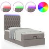 vidaXL Ottoman bed met matras en LED's 80x200cm stof taupe