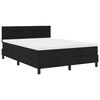vidaXL Boxspringbed met matras met hoofdeinde Zwart 160 x 200 cm Stof