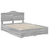 vidaXL Bedframe met hoofdeinde Grijs Sonoma 150 x 200 cm Bewerkt hout