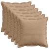 vidaXL Kussensloop 6 st HOUTEN Bruin 30 x 30 cm corduroy