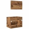 vidaXL Badkamermeubelset 2 pcs Oud Hout 57 x 37 x 45 cm Bewerkt hout