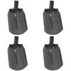 vidaXL Schep Hoofd 4 st Zilver 33 x 21 cm Gepoedercoat staal