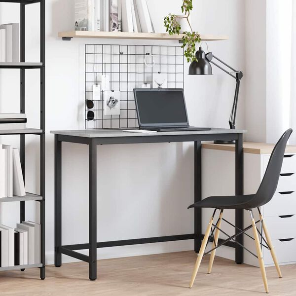 vidaXL Tafel Grijs Sonoma 80 x 50 x 76,5 cm Engineered hout en staal