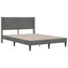 vidaXL Bedframe met hoofdeinde Donkergrijs 140 x 190 cm Fluweel