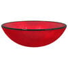 vidaXL Wasbak 42x14 cm gehard glas rood