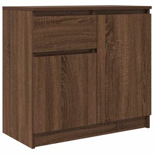 vidaXL Dressoir met lade 71x35x65 cm spaanplaat bruin eikenkleurig