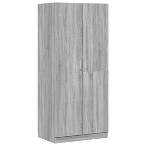 vidaXL Kledingkast 80x52x180 cm bewerkt hout grijs sonoma eikenkleurig