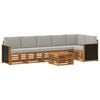 vidaXL Hoekbank Set met kussen 6 pcs Naturel en lichtgrijs