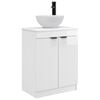 vidaXL Badkamermeubel met Wasbak Hoogglans Wit 54 x 35 x 83 cm