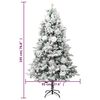 vidaXL Kerstboom met LED en dennenappels en sneeuw 195 cm PVC en PE
