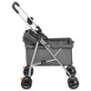 vidaXL Hondenwagen inklapbaar 76x50x100 cm oxford stof grijs
