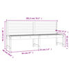 vidaXL Tuinbank 201,5 cm massief grenenhout wit