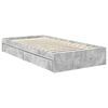 vidaXL Opslag bed met hoofdeinde Beton Grijs 100 x 200 cm Bewerkt hout