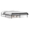 vidaXL Bedframe bewerkt hout metaal grijs sonoma eiken 135x190 cm