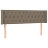 vidaXL Hoofdbord met randen 163x16x78/88 cm stof taupe