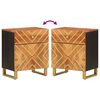 vidaXL Nachtkastje 50x33x60 cm massief mangohout bruin en zwart