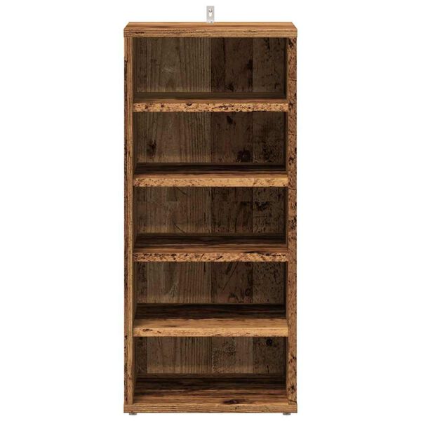 vidaXL Schoenenkasten 2 st 32x35x70 cm bewerkt hout oud houtkleurig