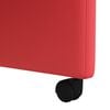 vidaXL Dining Stoelen met Wielen 2 pcs Rood 58 x 65 x 98 cm Kunstleer