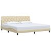 vidaXL Bedframe zonder matras stof cr&egrave;mekleurig 200x200 cm